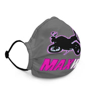 MAXWRIST PINK LOGO - Premium face mask (on grey)