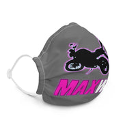 MAXWRIST PINK LOGO - Premium face mask (on grey)