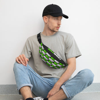 NEW! Florescent Green and WHITE on BLACK MAXWRIST - Fanny Pack
